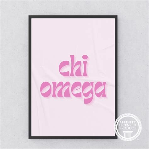 Chi Omega Poster Chi Omega Wall Art, Chi Omega Decor, Chi Omega Merch ...