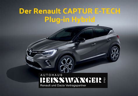 Der Renault CAPTUR E-TECH Plug-in Hybrid – der SUV zum Aufladen | Autohaus Beisswänger Reutlingen