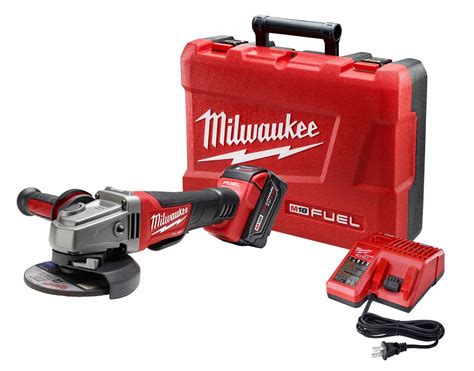 MILWAUKEE Cordless, Angle Grinder Kit, 5 in Wheel Diameter, 18V DC - 45L201|2780-21 - Grainger