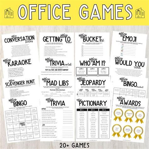 Team Building Games for Work Office Games Activities Bundle - Etsy