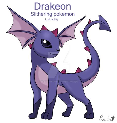 Drakeon dragon type eeveelution by Dragonauroralight on DeviantArt