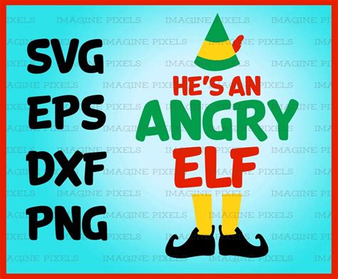 Buddy the Elf Movie Quote He's An Angry Elf Christmas Card | Etsy