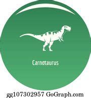 8 Carnotaurus Icon Vector Green Clip Art | Royalty Free - GoGraph