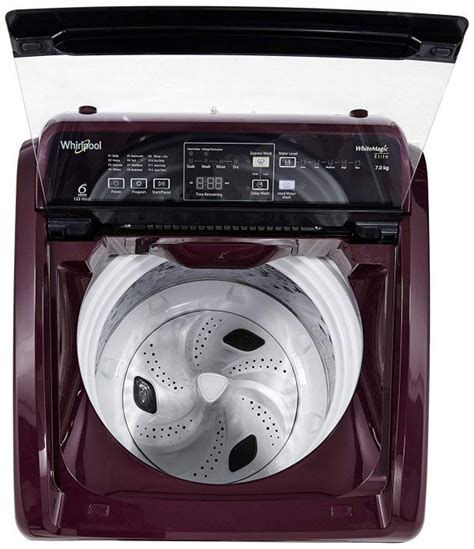 Whirlpool 7 kg Fully-Automatic Top Loading Washing Machine (WHITEMAGIC ELITE 7.0, Wine, Hard ...