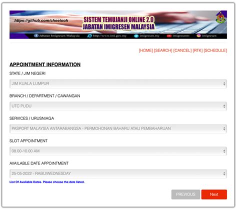 GitHub - cheetooh/scrapy-imigresen: Crawl online appointment dates for Jabatan Imigresen Malaysia