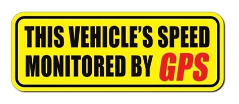 Speed monitored by GPS sticker vehicle truck car business notice ...