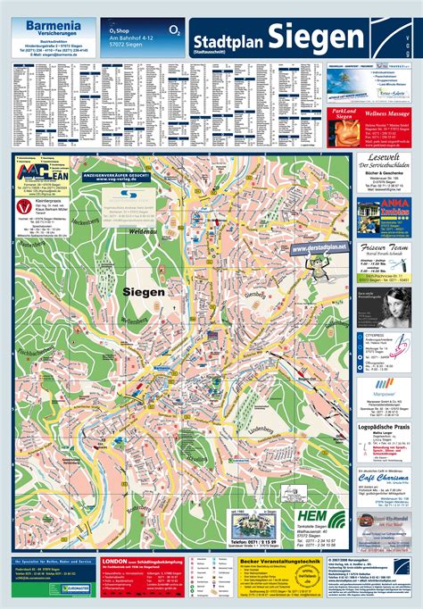 Siegen Tourist Map - Siegen Germany • mappery