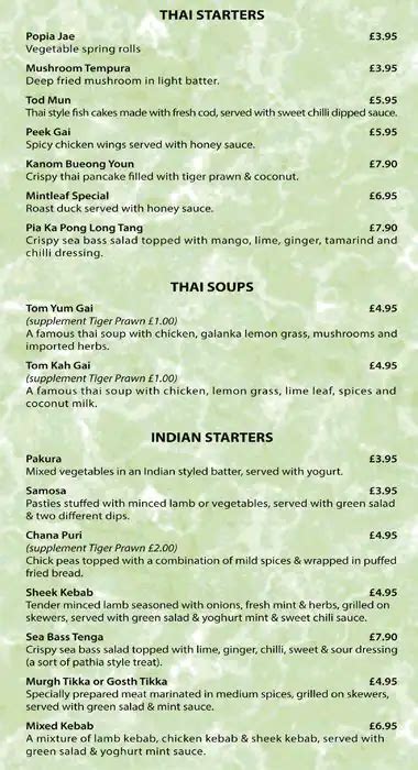 Mint Leaf Menu, Menu for Mint Leaf, Leith, Edinburgh - Zomato UK