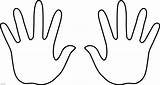 Hand Outline Printable sketch template