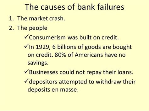 Bank failures