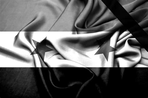 Premium Photo | Syria flag mourning the earthquake on february 6 2023 copy space