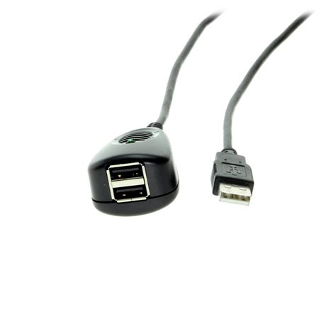 16ft 2 Port NEC USB 2.0 Active Extension Cable - With AC Adapter - Coolgear