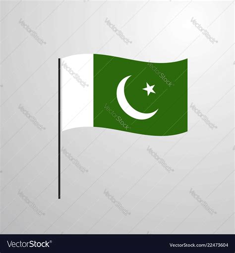 Pakistan waving flag Royalty Free Vector Image