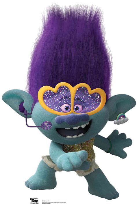 Branch Heart Glasses Official Trolls World Tour Mini Cardboard Cutout