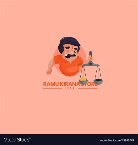 Kirana store mascot logo Royalty Free Vector Image