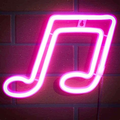 Pink Musical Note LED Neon Sign Music Note Neon Lamp Pink | Etsy