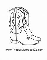 Rodeo Cowboy Boots Coloring Page  Etsy sketch template