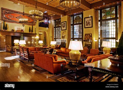 The grand SITTING ROOM of the AHWAHNEE HOTEL built in 1925 designed Gilbert Stanley Underwood ...