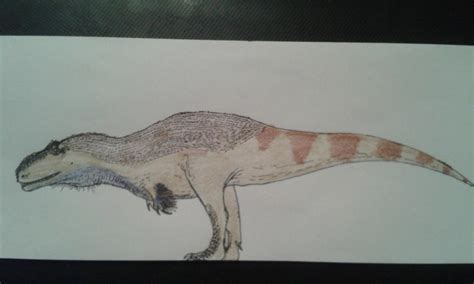 A random drawing of a coloured carnosaur by Corallianassa on DeviantArt