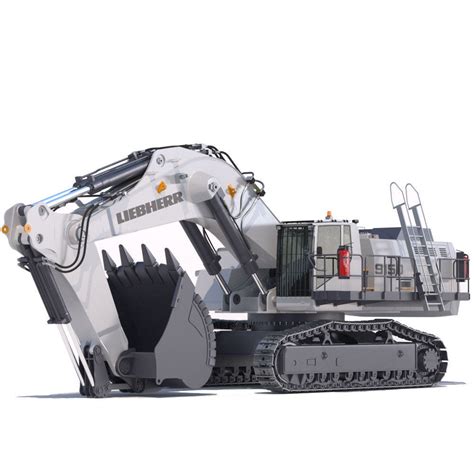 Mining Excavator Liebherr R9150 3D model | CGTrader