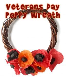 Veteran's Day Craft Crepe Paper Poppy Wreath | Woo! Jr. Kids Activities ...