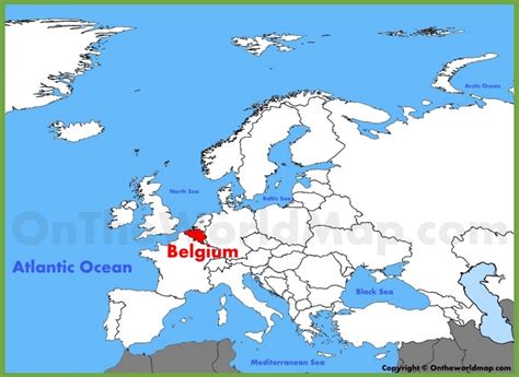 Belgium location on the Europe map - Ontheworldmap.com