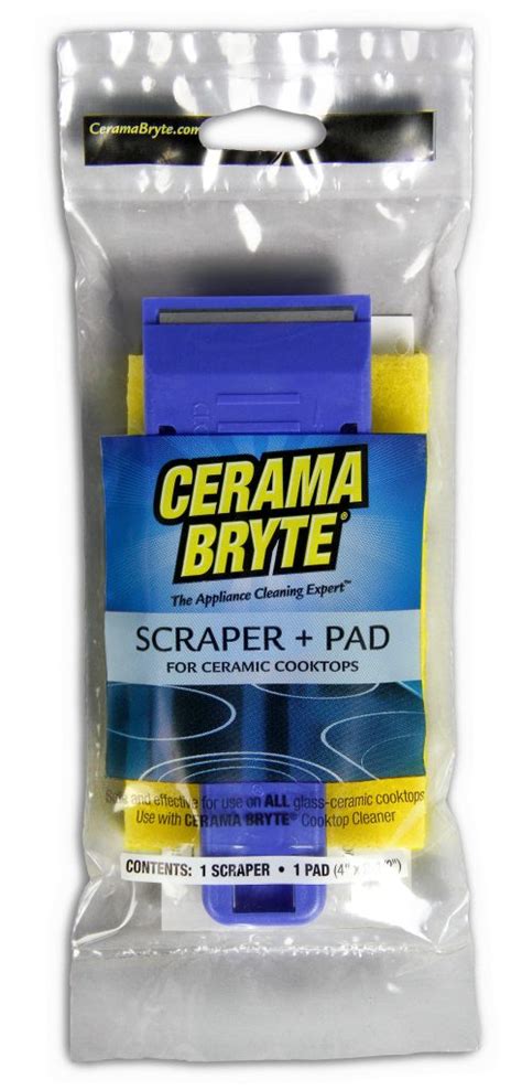 Cooktop Scraper and Cleaning Pad - Cerama Bryte