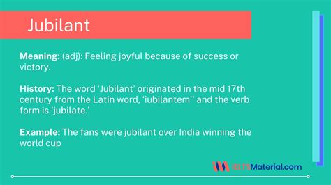 Word – Jubilant | IELTSMaterial.com