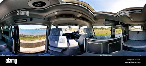 360 degree panorama of the interior of a mazda bongo campervan Stock Photo: 60547380 - Alamy