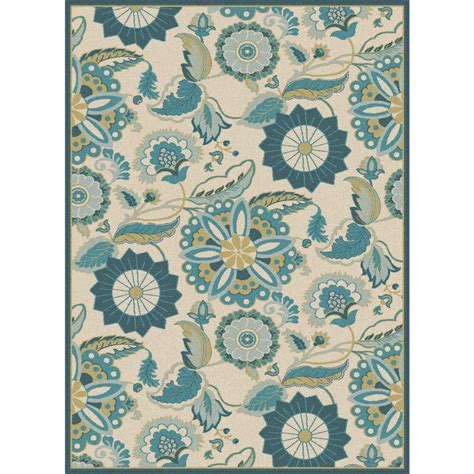 Tayse Rugs Olympia Aqua 7 ft. 8 in. x 10 ft. 3 in. Area Rug-CBR1314 8x10 - The Home Depot