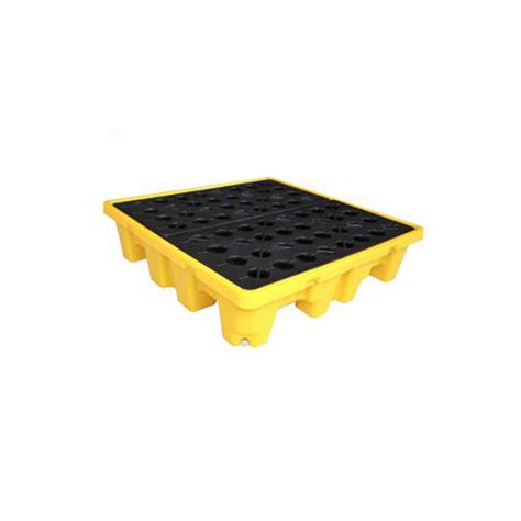 Yellow Detachable Plastic Spill Containment Pallet