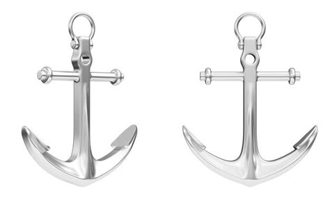 Premium Photo | Nautical anchor on a white background. 3d rendering