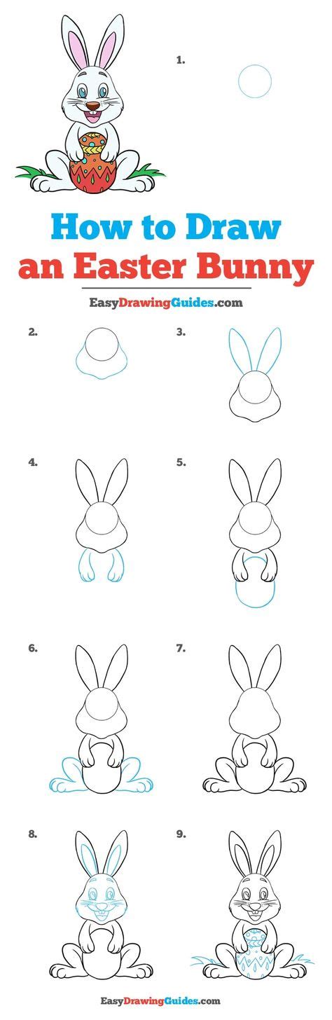 How to Draw an Easter Bunny | Dessin lapin de paques, Comment dessiner ...