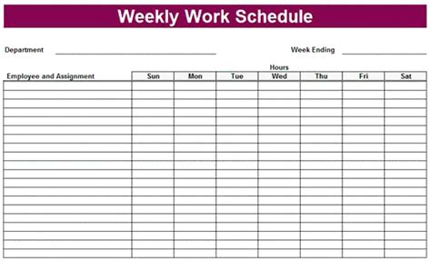 Free Work Schedule Template Google Sheets