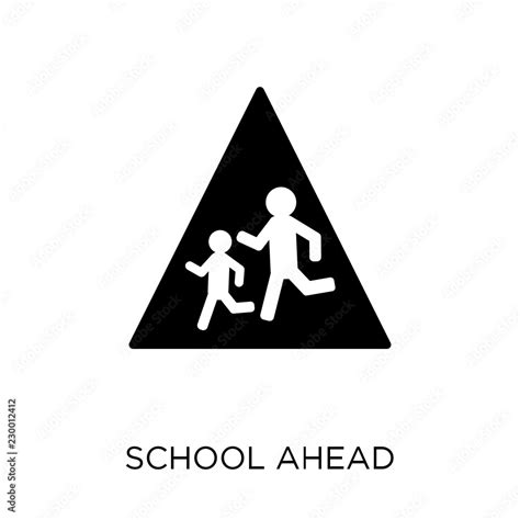 school ahead sign icon. school ahead sign symbol design from Traffic signs collection. Stock ...