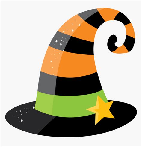 Witch Hat Clipart Easy - Halloween Witch Hat Clipart, HD Png Download - kindpng