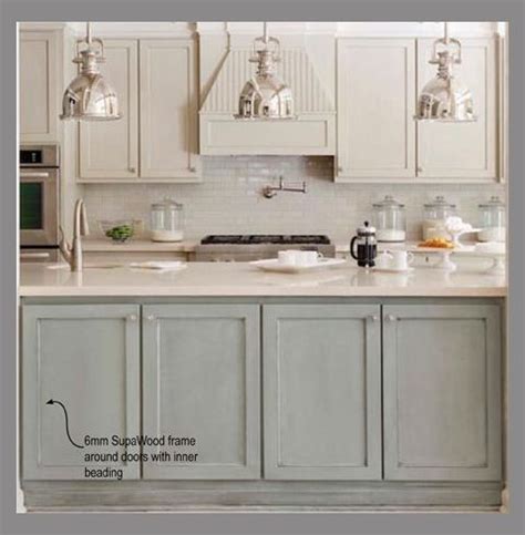 Plain white melamine kitchen goes coastal | Shabby Kitchen Cabinets | Shabby Chic Kitchen Ide ...