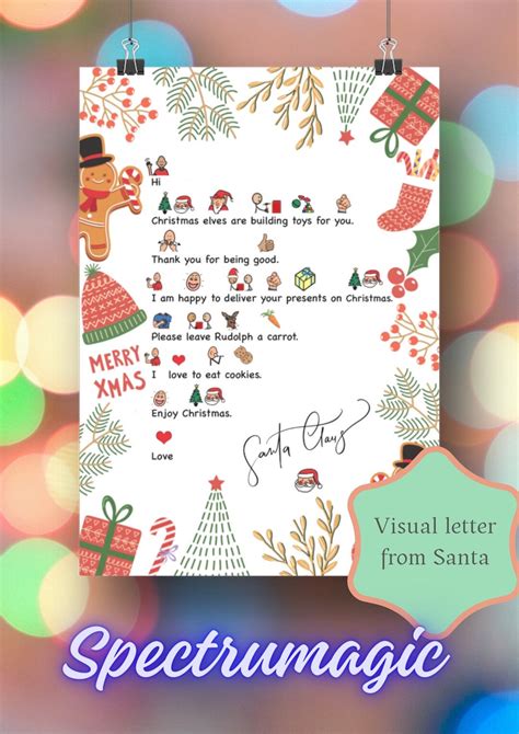 PECS Visual Santa Reply Letter, Makaton Santa Claus Return Letter ...