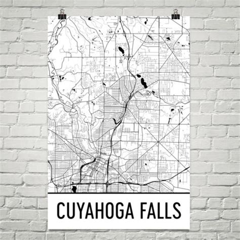 Cuyahoga Falls Ohio Map Cuyahoga Art Cuyahoga Valley Print - Etsy