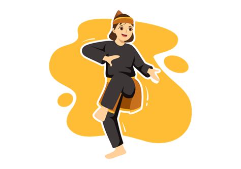 Best Pencak Silat Illustration download in PNG & Vector format