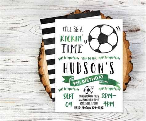 Editable SOCCER INVITATION SOCCER Birthday Party Invitation - Etsy