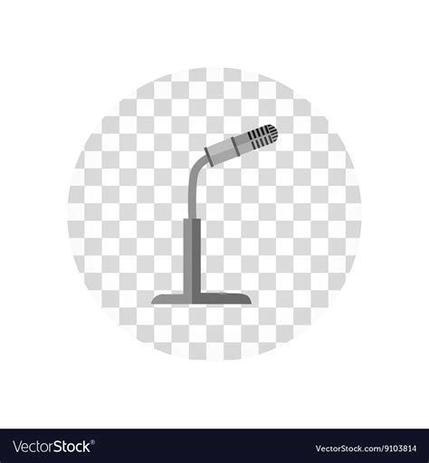 Microphone design flat isolated Royalty Free Vector Image