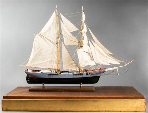 Sold at Auction: "Newsboy Brigantine of Boston 1854" Ship Model