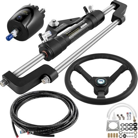 VEVOR Hydraulic Boat Steering Kit, 300HP Hydraulic Steering Kit Helm ...