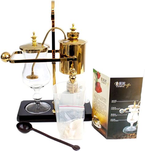 Belgium Royal Coffee Maker (Golden) - Kaffee Siphon Kaffeebereiter Kaffeesyphon Für 3-5 Tassen ...