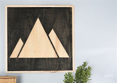 DIY-Wood-Mountain-Wall-Art-6 - DIY Huntress