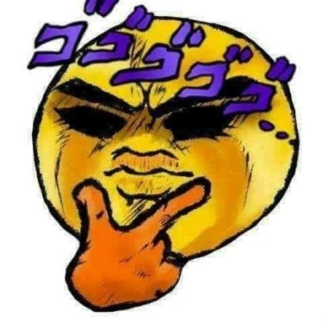 JoJo Thinking Face | Jojo anime, Cute memes, Jojo memes