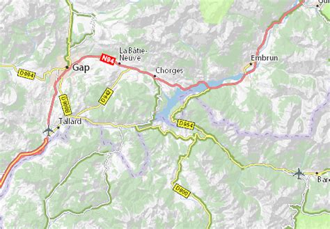 MICHELIN Lac de Serre-Ponçon map - ViaMichelin