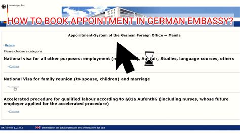 HOW TO BOOK A VISA APPOINTMENT IN GERMAN EMBASSY MANILA? - YouTube