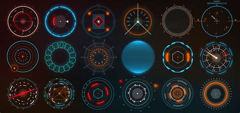 Sci-Fi Modular Cyberpunk HUD Circle Templates